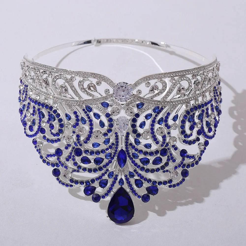 European Miss Universe Big Forest Crystal Wedding Crowns Cubic Zircon Crown Queen Rhinestone Tiara Party Stage Show Hair Jewelry Tiaras by DSERS