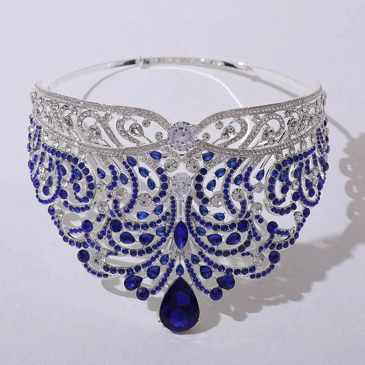 European Miss Universe Big Forest Crystal Wedding Crowns Cubic Zircon Crown Queen Rhinestone Tiara Party Stage Show Hair Jewelry Tiaras by DSERS