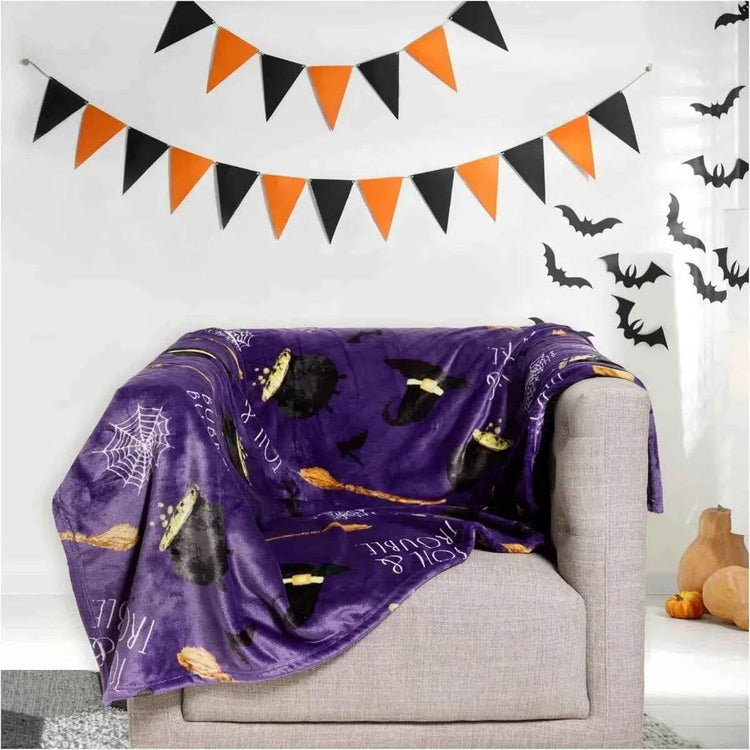 Christmas Blanket Soft, Decorative Blankets for Bed Cozy Throws for Sofa, Soft Plush Throw Embroidered Home Sweet Home - GiFTiFY