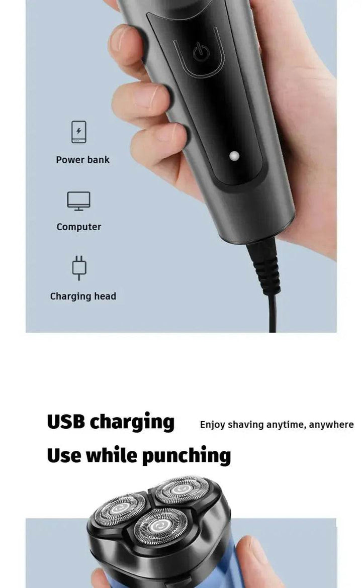 Shaver for Men USB Electric Shaver Powerful Beard Shaving Machine Electric Razor Rechargeable Waterproof - GiFTiFY
