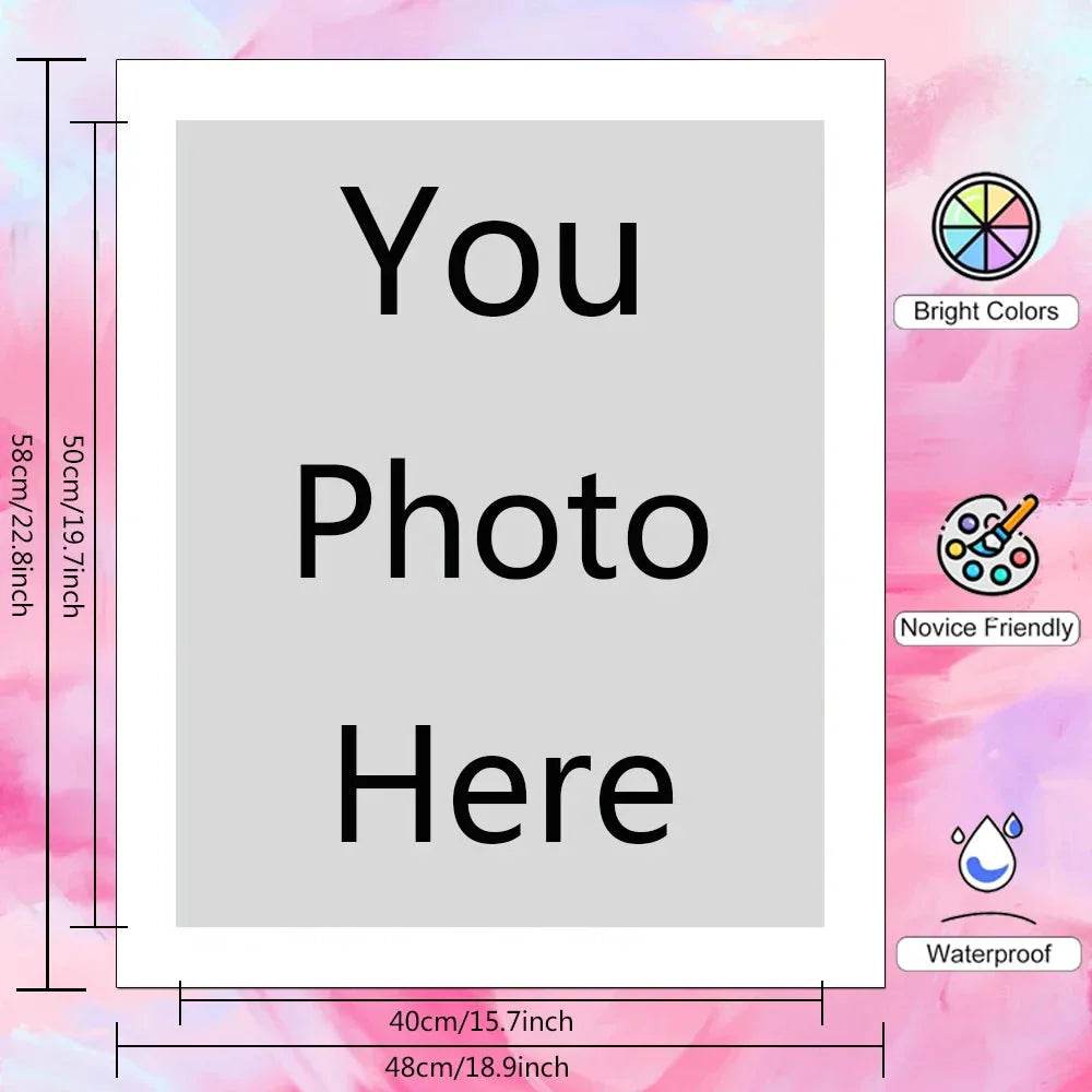 HUACAN Custom Photo Paint By Numbers Pets Child Diy Kit Picture For Living Room Home Decoration - GiFTiFY