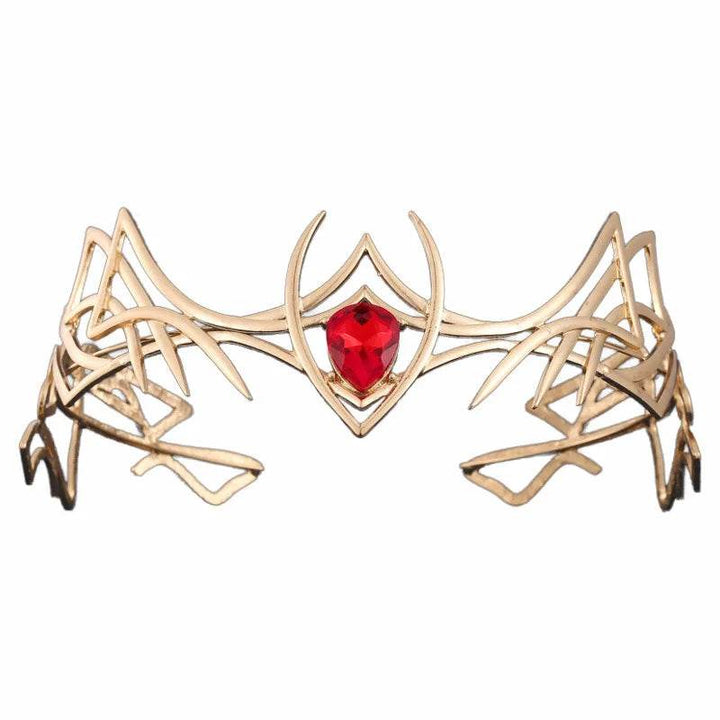 Halloween Goddess Cosplay Forehead Round Elves Crowns Tiara Women Vintage Leaf Headband Bridal Hair Accessories Wedding Headwear - GiFTiFY