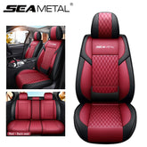 SEAMETAL Luxury Car Seat Covers PU Leather Vehicle Seat Cushion Premium Automotive Chair Protector Universal for Car Truck SUV GiFiFY