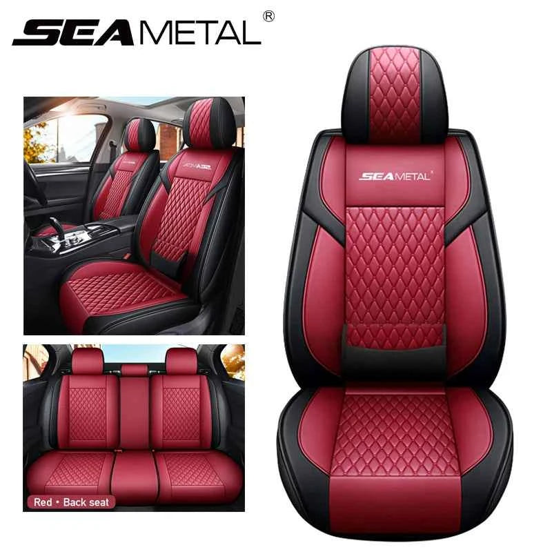 SEAMETAL Luxury Car Seat Covers PU Leather Vehicle Seat Cushion Premium Automotive Chair Protector Universal for Car Truck SUV by GiFiFY
