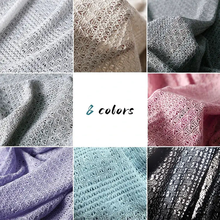 Crochet Mesh Fabric Hollow Out Knitted Net Material for DIY Sewing Sexy Crop Tops Cardigan Apparel Spring Summer Fashion