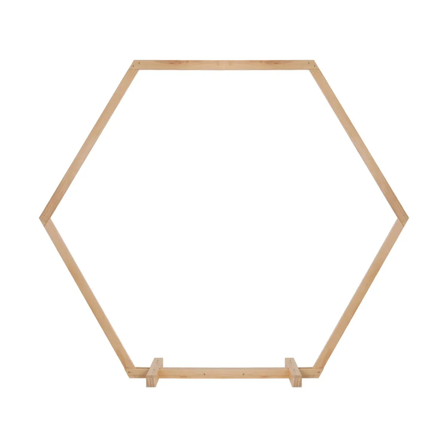 Hexagonal Wooden Wedding Arch with Floral Decorations