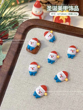Christmas Series Nail Art Accessories 3D Resin Nail Charms Cute Bells Reindeer Snowman Cartoon Versatile Winter Nail Decorations