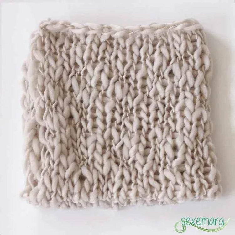 Wool Crochet Newborn Baby Girls Boys Blanket Newborn Photography Props,Crochet Knit Blanket Basket Background Filler 55*55cm - GiFTiFY
