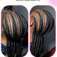 6 Stitches Synthetic Full Lace Cornrow Braided Wig Knotless Box Braids Wig For Black Women 36'' Handmade Jumbo Braiding Hair Wig GiFTiFY