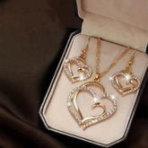 Romantic Double Heart Jewelry Set for Brides - GiFTiFY