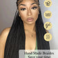 Knotless Box Braids Wig Long 36Inch Cornrow Braided Wigs Synthetic Full Lace Front Wig For Black Women Goddess Braiding Hair Wig GiFTiFY