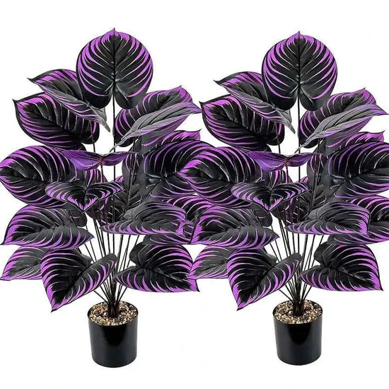 18-Headed Artificial Violet Plants Realistic Floor Bonsai Plant Indoor for Home Weddings Hotels Gardens Photography Decorations