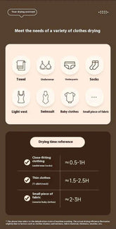 Portable Clothes Dryer Compact Electric Drying Machine for Home Foldable Clothes Dryer Convenient clothing drying in dormitories - GiFTiFY