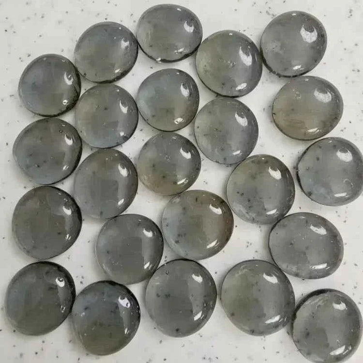 100g/3.52oz(Approx. 18-25pcs) Oblate Bead Glass Mosaic Tiles Colorful Round Mosaic Making Material Multi Diameter DIY Craft Tile