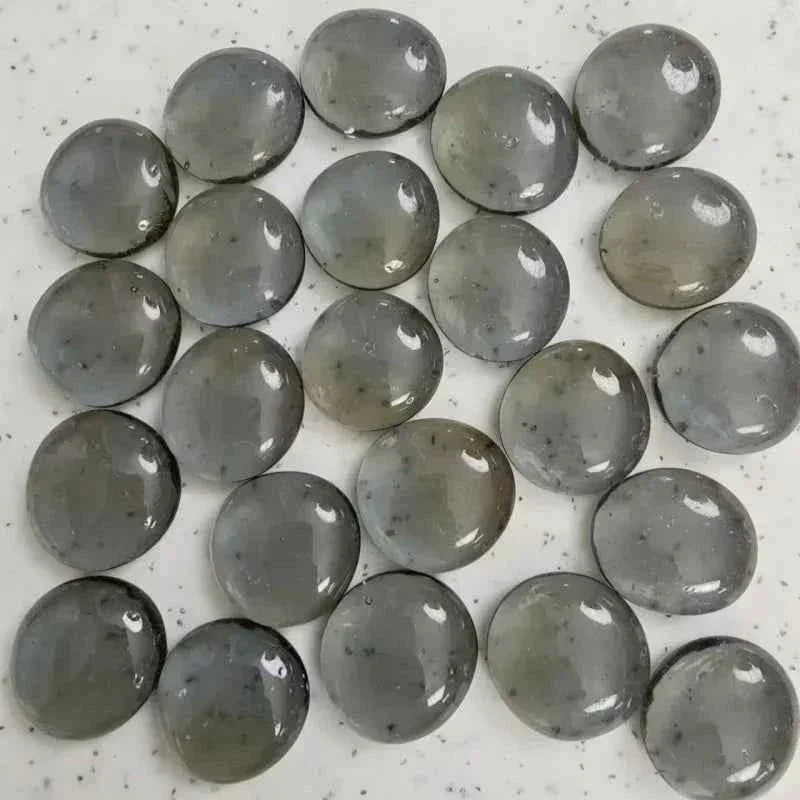 100g/3.52oz(Approx. 18-25pcs) Oblate Bead Glass Mosaic Tiles Colorful Round Mosaic Making Material Multi Diameter DIY Craft Tile by DSERS