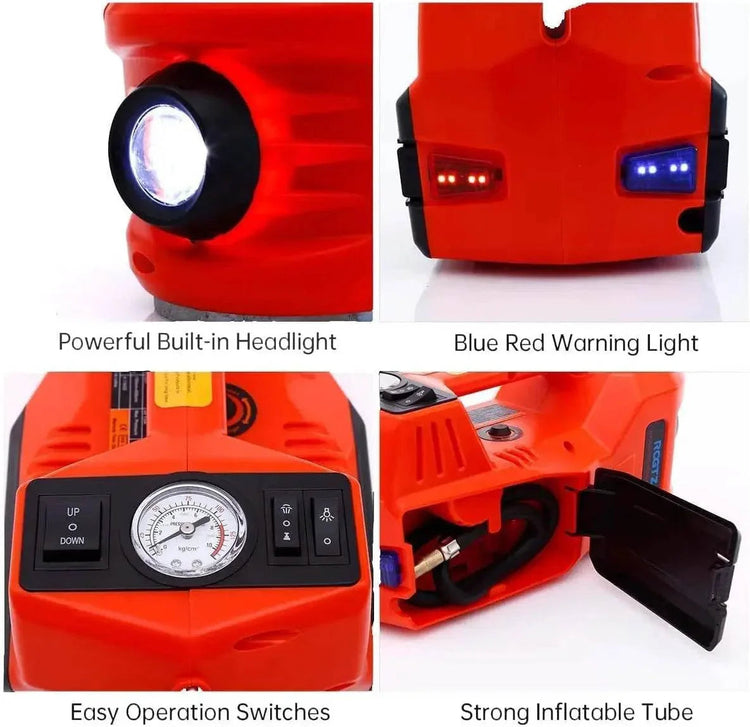 5 Ton Hydraulic Trolley Floor Jack Car Jack Kit 5Ton DC 12V Electric Hydraulic Car Jack Lift - GiFTiFY