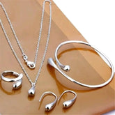 Romantic Double Heart Jewelry Set for Brides - GiFTiFY