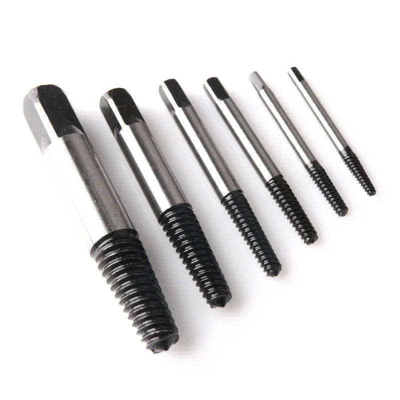 STONEGO 5PCS/6PCS Broken Damaged Screwdriver Extractor Drill Bit Set Carbon Steel Double Side Screw Pull Center Drill Bits Extractor Drill Bit Set by DSERS