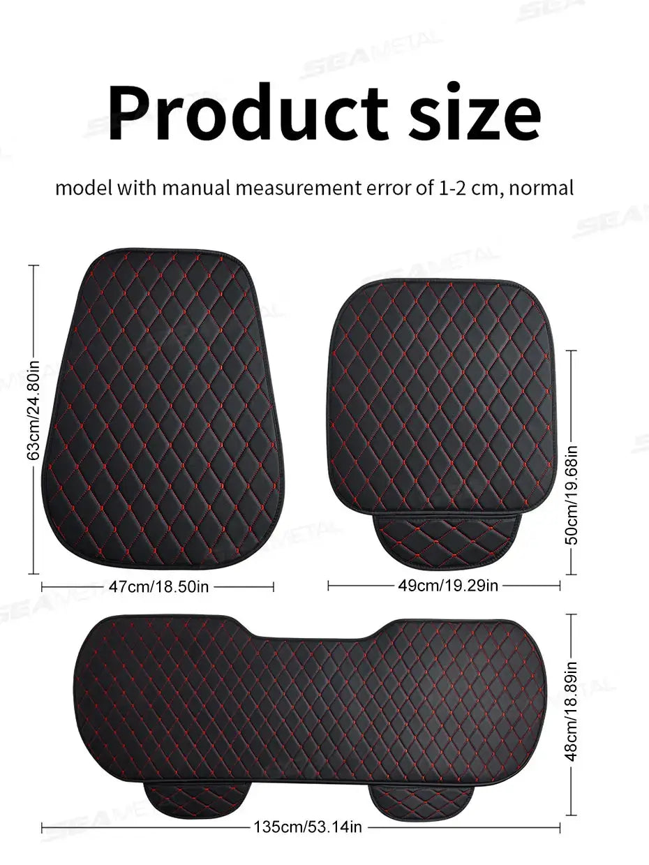 Black Quilted Leather Car Seat Covers