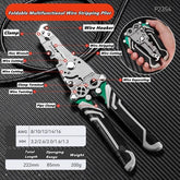 Multifunctional Wire Stripper with Electrical Test Pen Foldable Cable Cutter Crimper Tool, Electrical Folding Pliers for Cutting - GiFTiFY