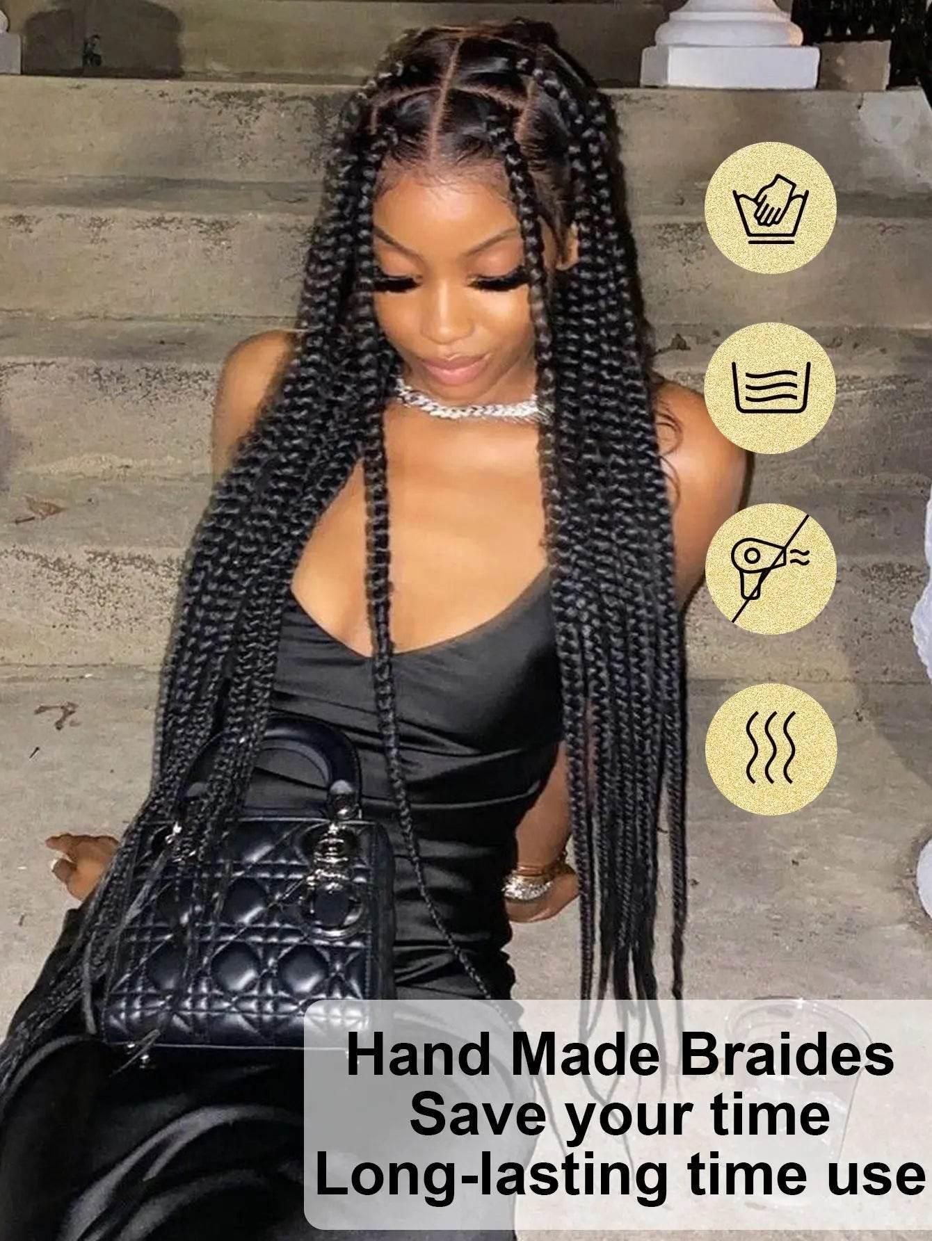 Synthetic Jumbo Cornrow Braided Wig Long 36&