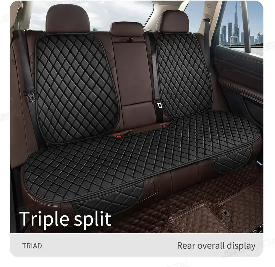 Black Quilted Leather Car Seat Covers