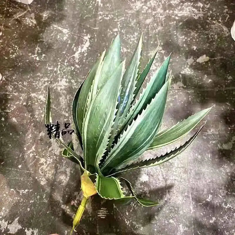 Artificial Aloe Vera Fake Succulents Simulated Agave Green Tropical Leaves by DSERS