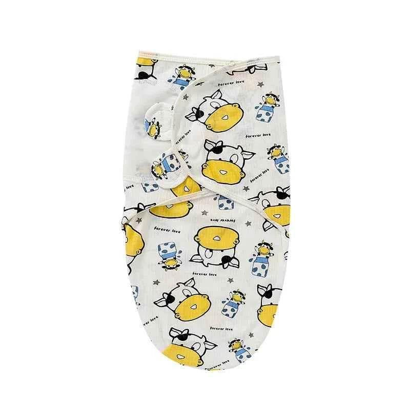 Newborn Baby Wrap Anti-Startle 2Pcs/Set Baby Swaddle Sleeping Cocoon Design 100%Cotton Baby Adjustable Blanket 0-6 Months - GiFTiFY