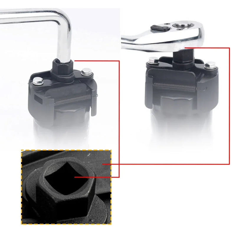 Hot Sell Adjustable Two-Jaws Oil Filter Wrench Filter 60-80mm Filter Wrenches Remover Steel Fuel Cast Two-Claw Disassembly Tools by GiFiFY