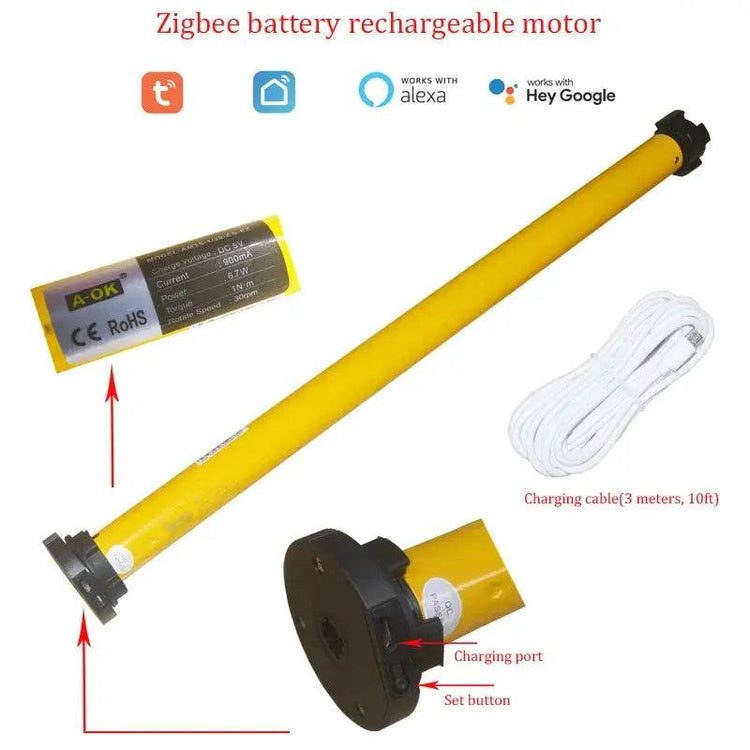 SmartMatters Electric Shangrila Blinds Smart Zigbee Blackout Zebra Shades for Windows and Doors Wifi Tuya Alexa Google Assistant - GiFTiFY