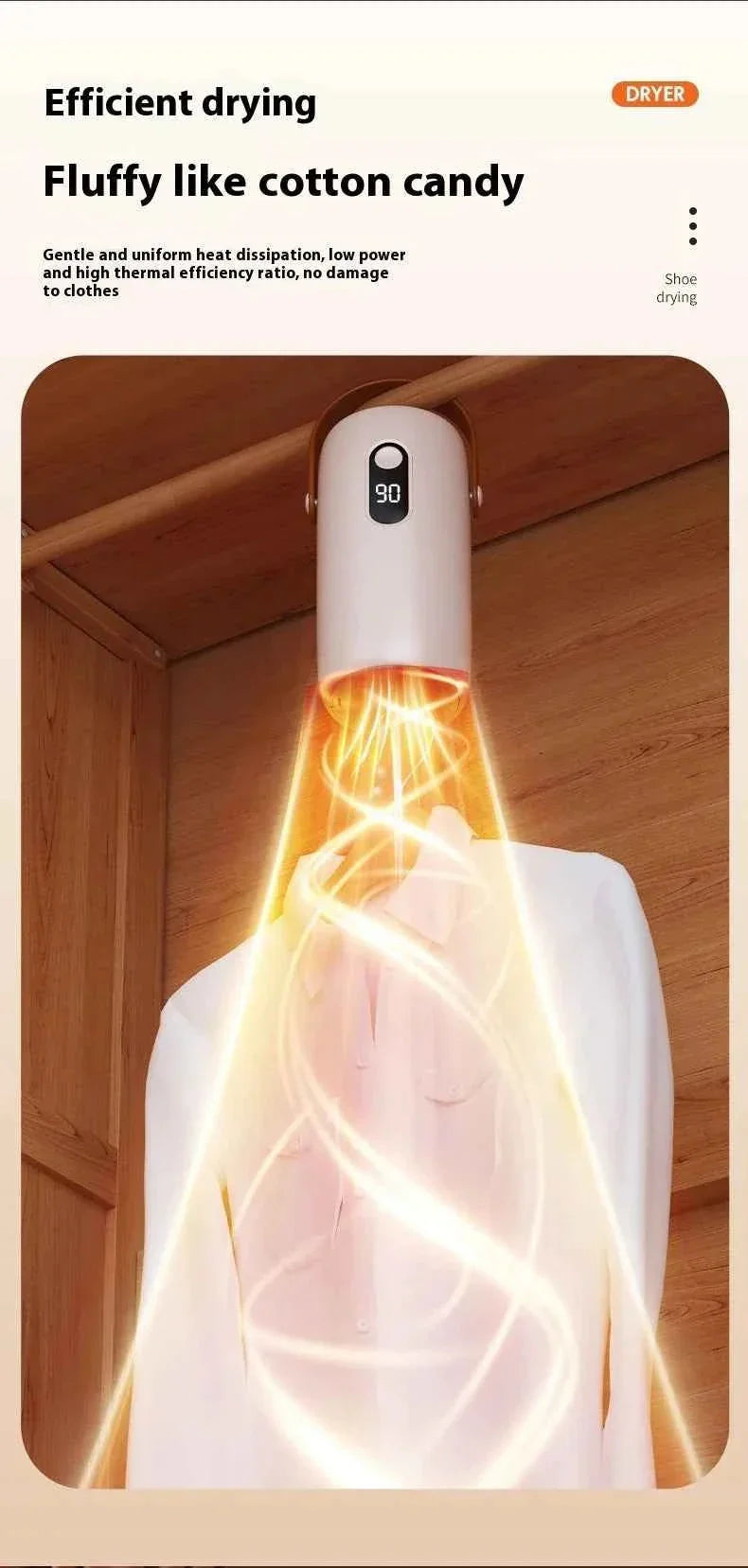 Portable Clothes Dryer Compact Electric Drying Machine for Home Foldable Clothes Dryer Convenient clothing drying in dormitories DSERS