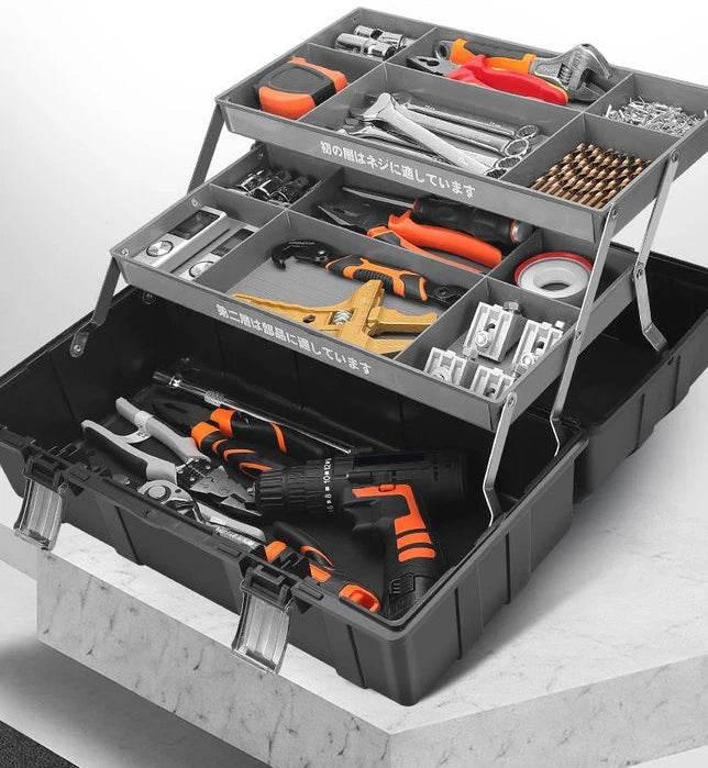 Tools Organizer Box Garage Professional Plastic Tool Case Box Electrician Storage Multifunctional Outdoor Waterproof Garage - GiFTiFY