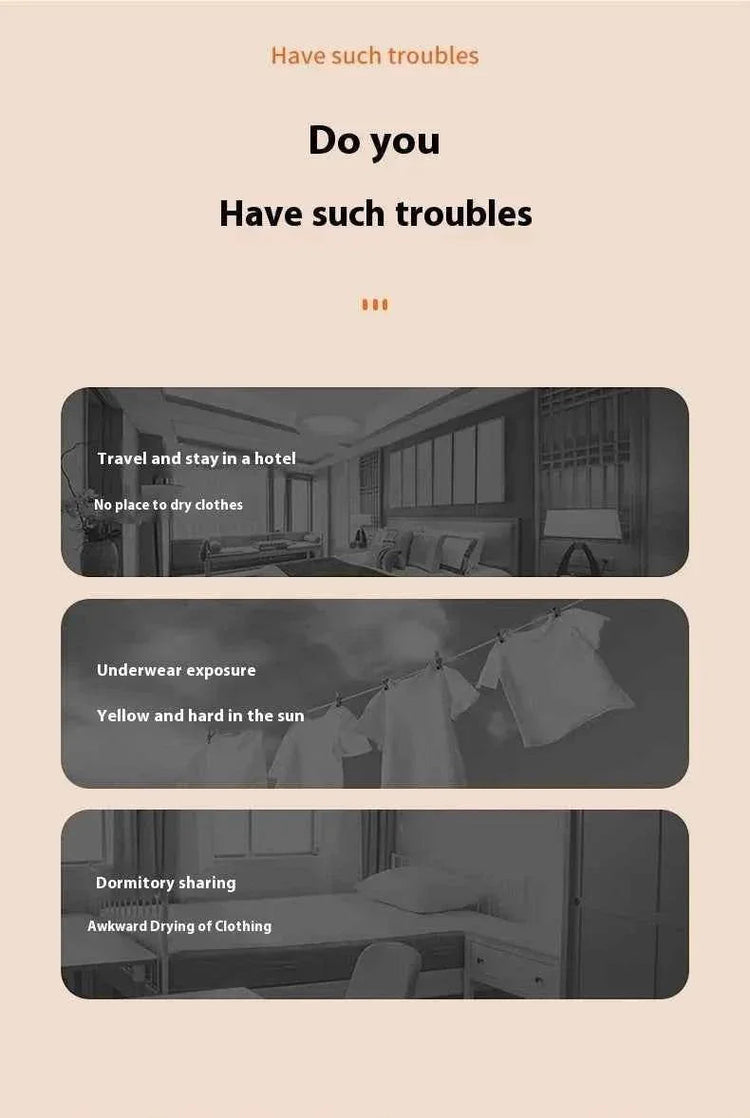 Portable Clothes Dryer Compact Electric Drying Machine for Home Foldable Clothes Dryer Convenient clothing drying in dormitories - GiFTiFY