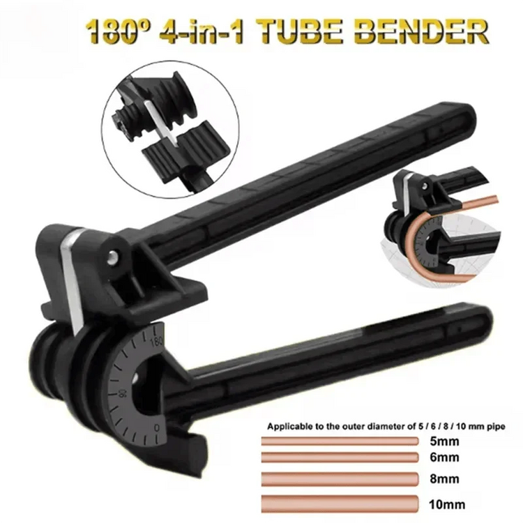 AT21-5/6/8/10Mm Combination 4-In-1 Tube Bender Pipe Bending Tool Tubing Bender Brake Fuel Line Curving Pliers - GiFTiFY