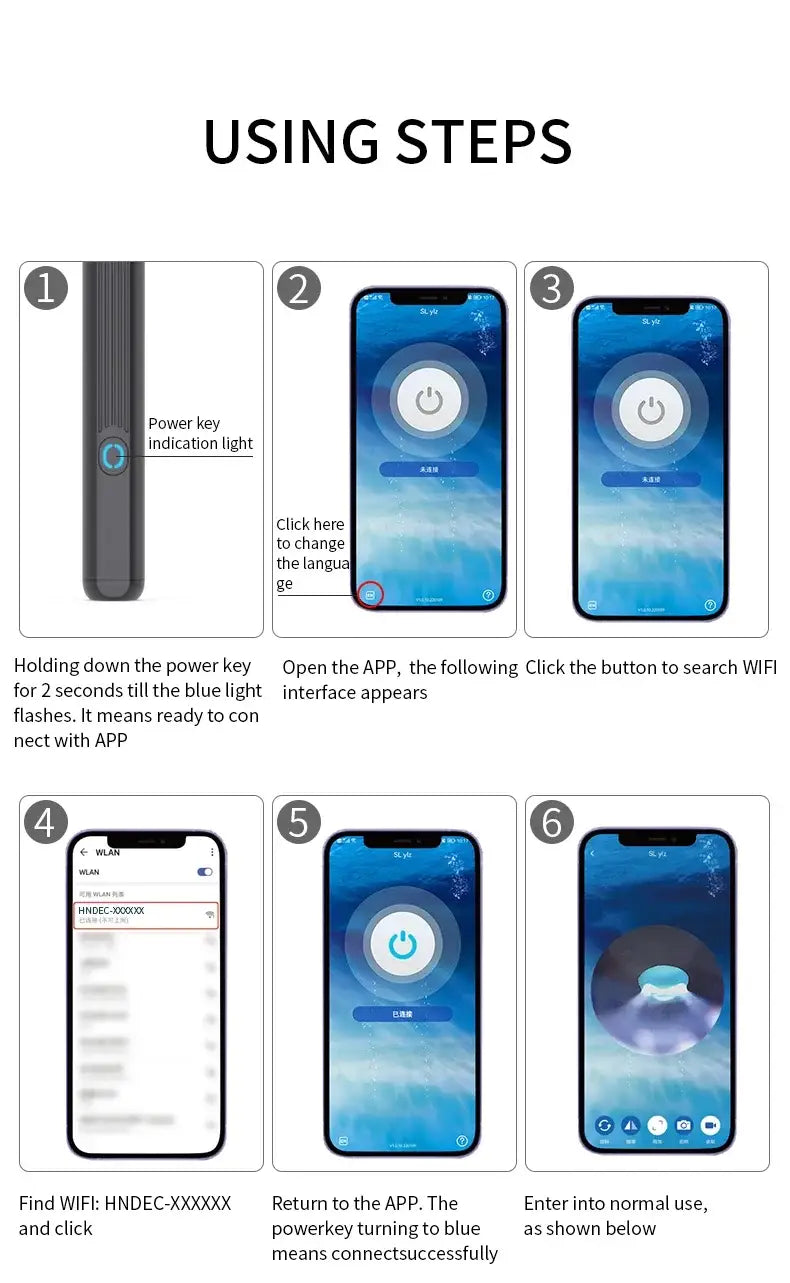 Wireless Ear Cleaning Mobile phone Link Camera LED light Wireless Ear Endoscope Earwax Cleaning
