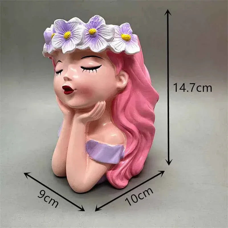 New product! Silicone mold creative fairy flower pot used to make gypsum resin cement home balcony decoration by DSERS