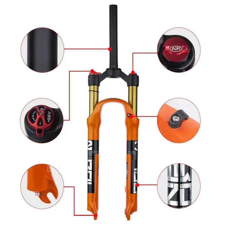 Bolany MTB Bicycle Fork Magnesium Alloy Air Suspension 26 27.5 29 Inch 32 HL RL100mm Bike Fork Lockout For Cycling Accessories - GiFTiFY