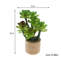 1:12 Dollhouse Simulation Flower Plant Potted Model Doll Home Miniature Green Plants Garden