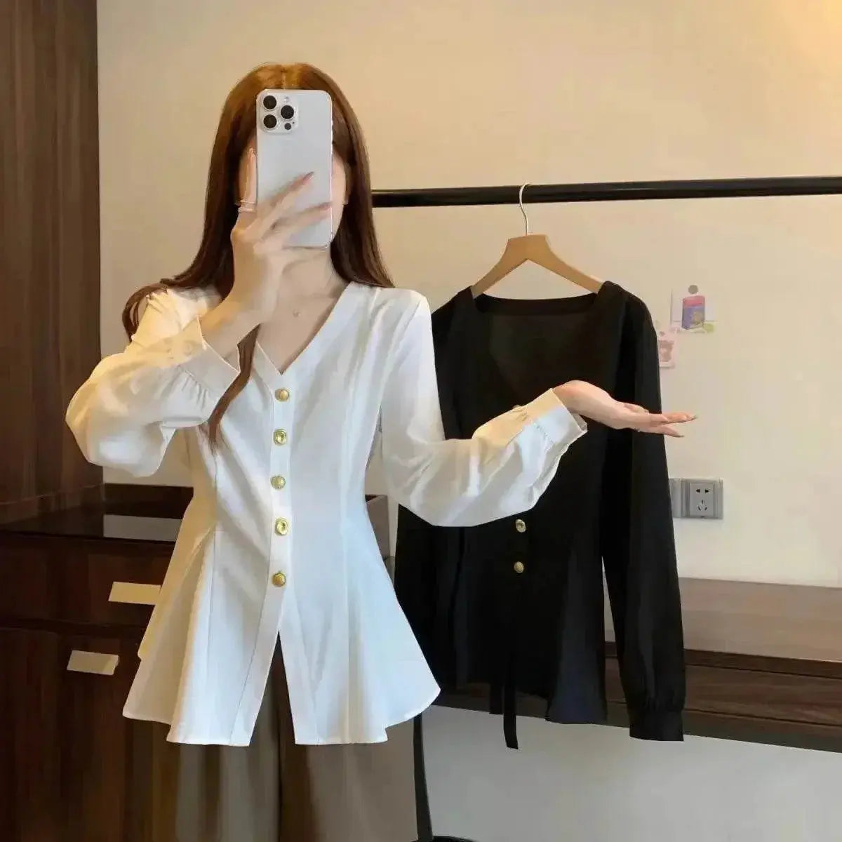 Elegant V-Neck Casual Blouse for Women - GiFTiFY