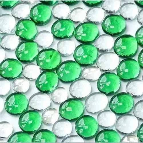 100g/3.52oz(Approx. 18-25pcs) Oblate Bead Glass Mosaic Tiles Colorful Round Mosaic Making Material Multi Diameter DIY Craft Tile by DSERS