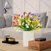 Artificial Calla Lily Bouquet 33cm Fake Flowers for Indoor Home Room Decor Garden Wedding Decora Outdoor Vase Flower Arrangement by DSERS