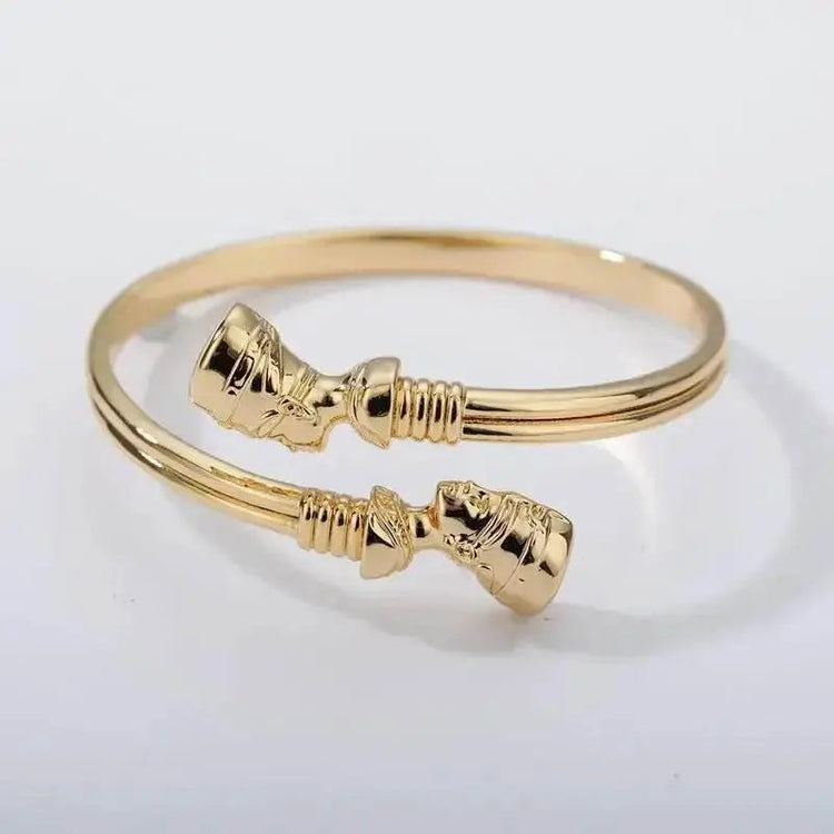 Adjustable Gold Nefertiti Inspired Cuff Bracelet - GiFTiFY