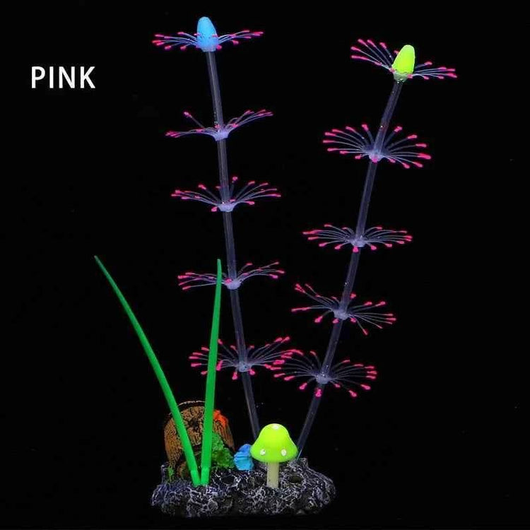 Simulation Aquatic Plants Fluorescent Silicone Water Grass Fish Tank Landscape Aquarium Decoration Coral Landscaping Home Decor - GiFTiFY