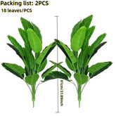 2pcs Large Realistic Artificial Bird of Paradise Plants UV Resistant No Fade Fake Banana Leaf Palm Tree for All Season Decor