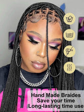 36Inch Cornrow Braided Wigs Synthetic Full Lace Knotless Braided Lace Wig With Baby Hair Small Part Braids Wig For Black Women - GiFTiFY