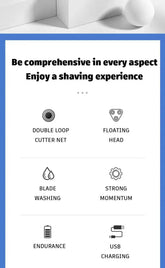 Shaver for Men USB Electric Shaver Powerful Beard Shaving Machine Electric Razor Rechargeable Waterproof - GiFTiFY
