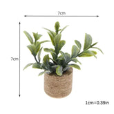 1:12 Dollhouse Simulation Flower Plant Potted Model Doll Home Miniature Green Plants Garden Decor Micro Landscape Ornament