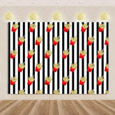 Quick Food Theme Birthday Party Decoration Hamburger French Fries Pizza Background Banner Photography Backdrop Supplies Kid Gift - GiFTiFY