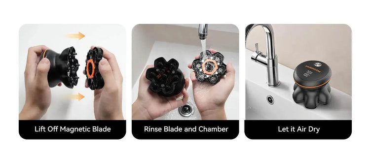 MAXGROOM 7D Head Shaver for Bald Men IXP6 Waterproof USB Rechargeable Electric Hair Trimmer Beard Floating Blade Magnetic Razor - GiFTiFY