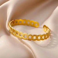 Adjustable Gold Nefertiti Inspired Cuff Bracelet